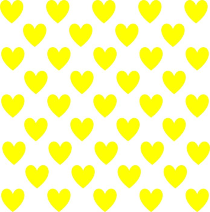 hearts yellow pattern design