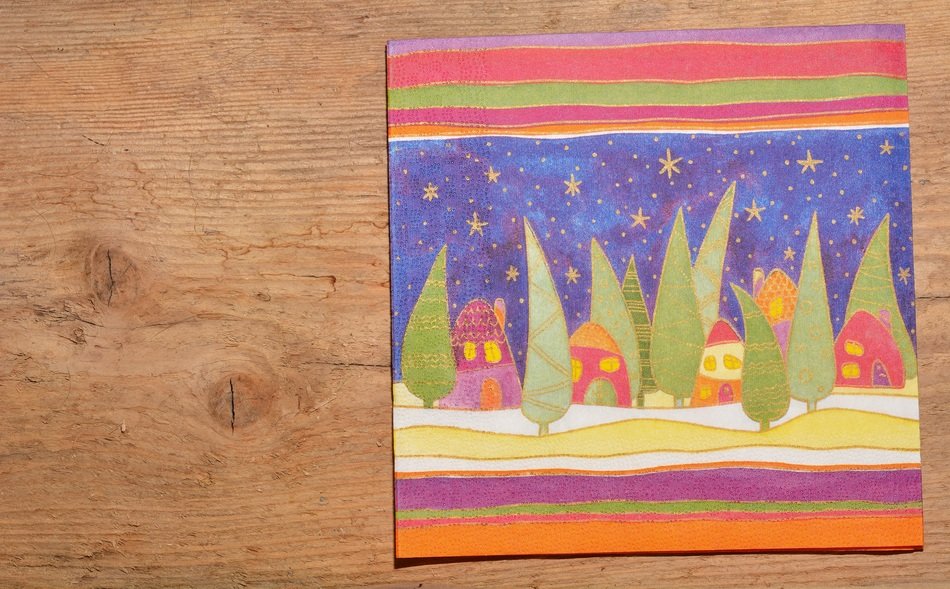 christmas napkin wood