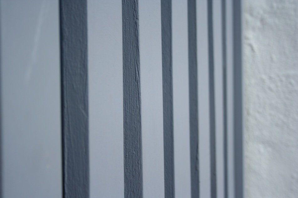 fence wall paint grey gate