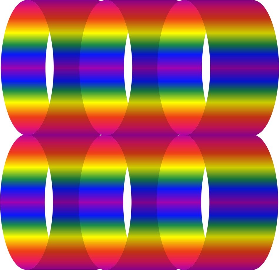 abstract gradient 3d cylinders