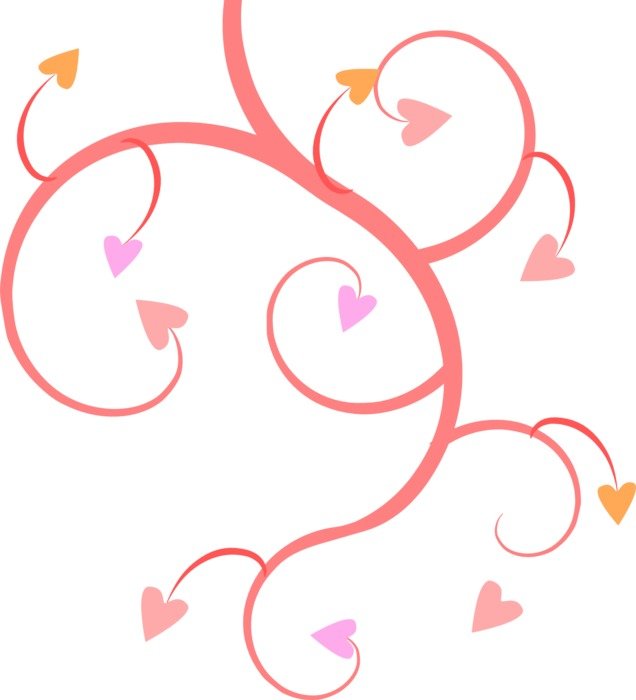 pink vines hearts shapes patterns