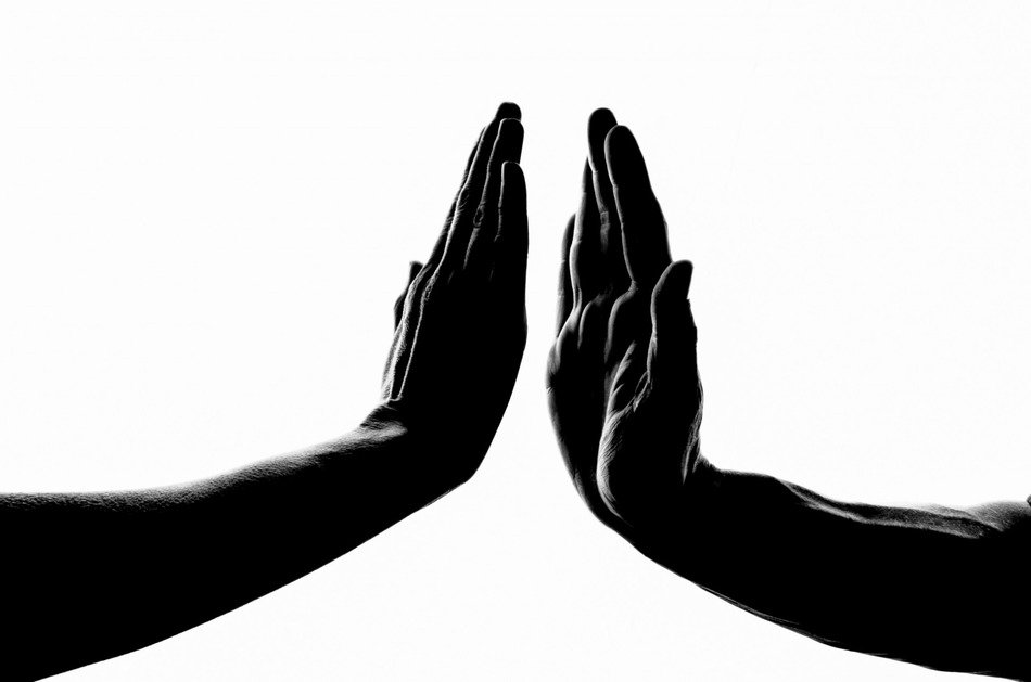 two view person first palms
