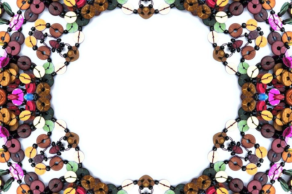 border colorful beads pattern