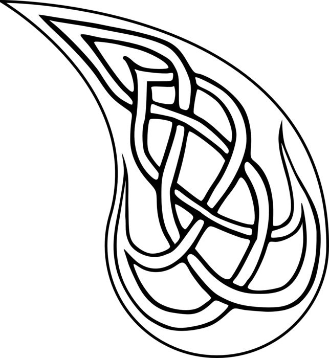 celtic knot flame pattern ornament