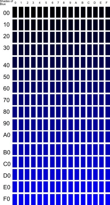 color palette shades blue design