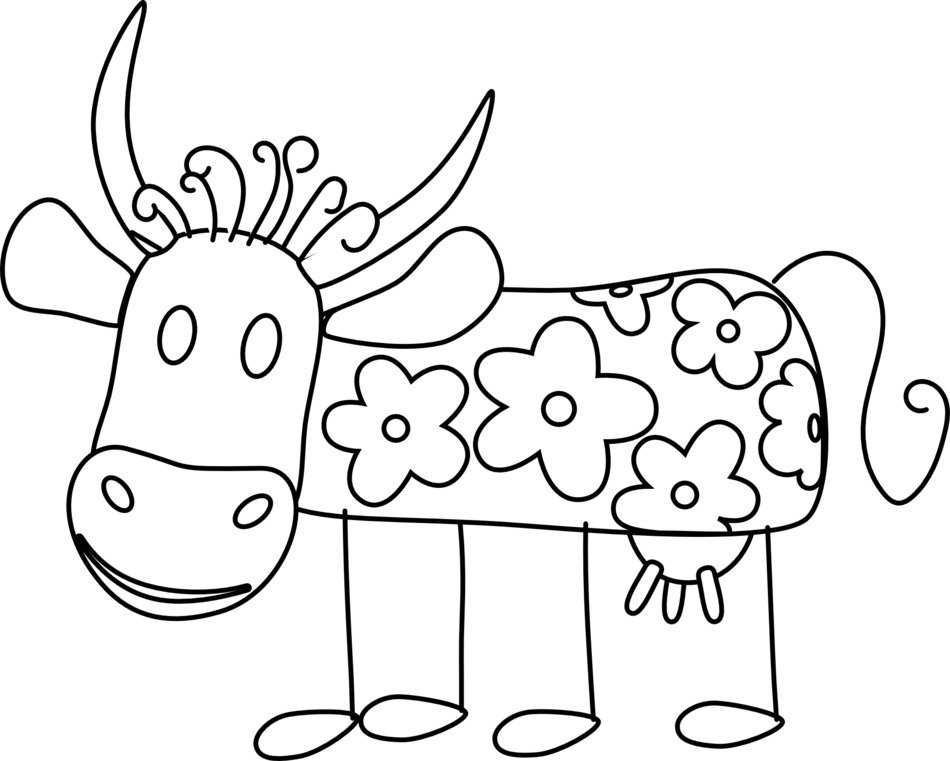 cow decorated flowers