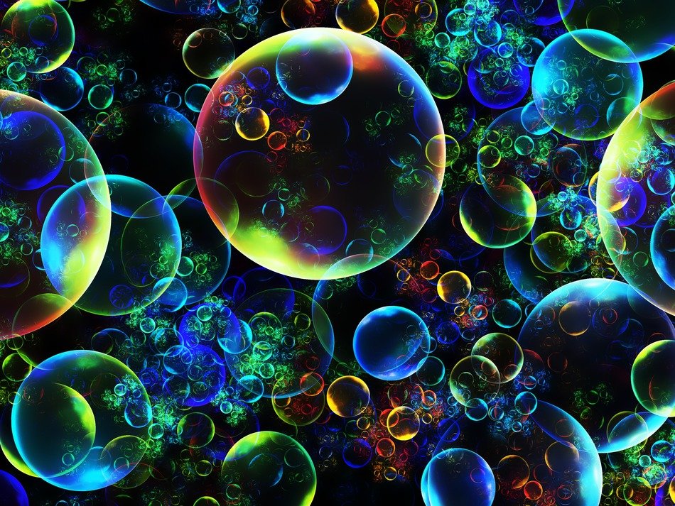 digital fractal bubbles background