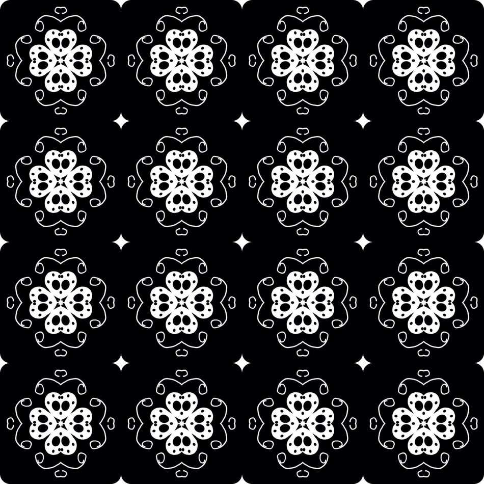 ornament flowers seamless geometric