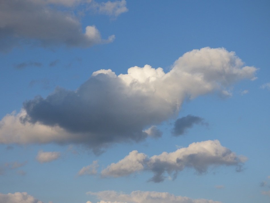 clouds sky the sun clear blue