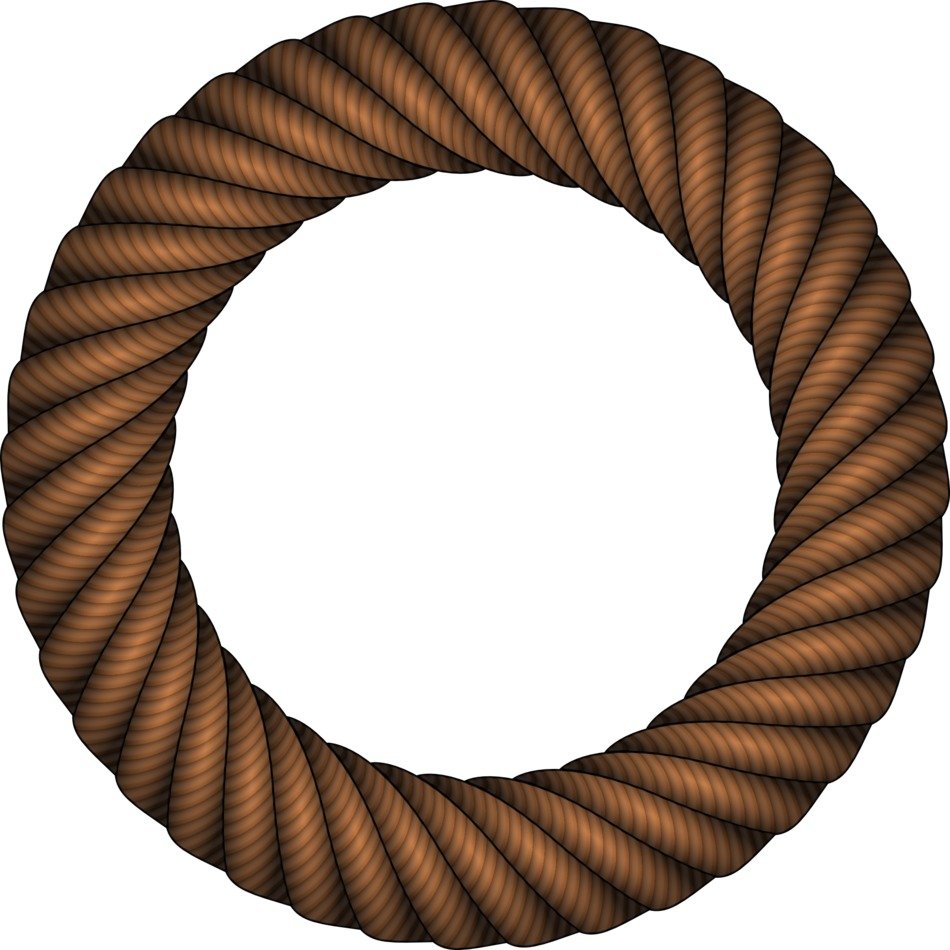 wreath circle round border rope