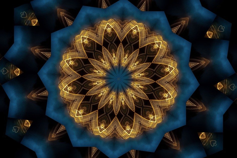 mandala kaleidoscope ornaments
