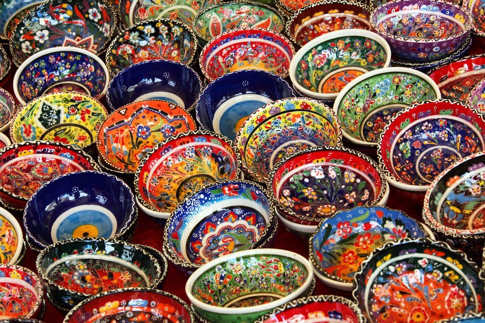 Colorful Turkish dishes