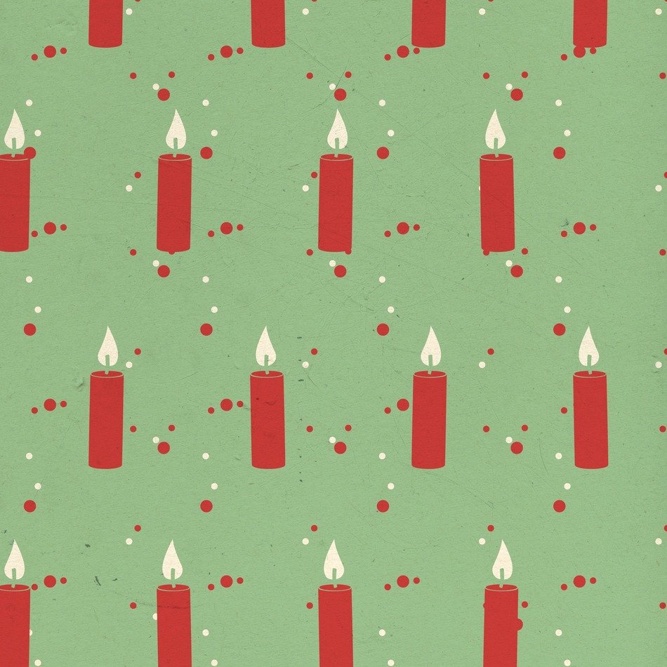 green background with christmas candles