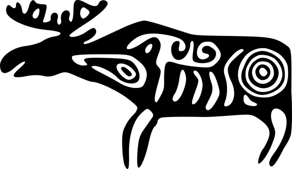 elk animal antlers patterns swirls