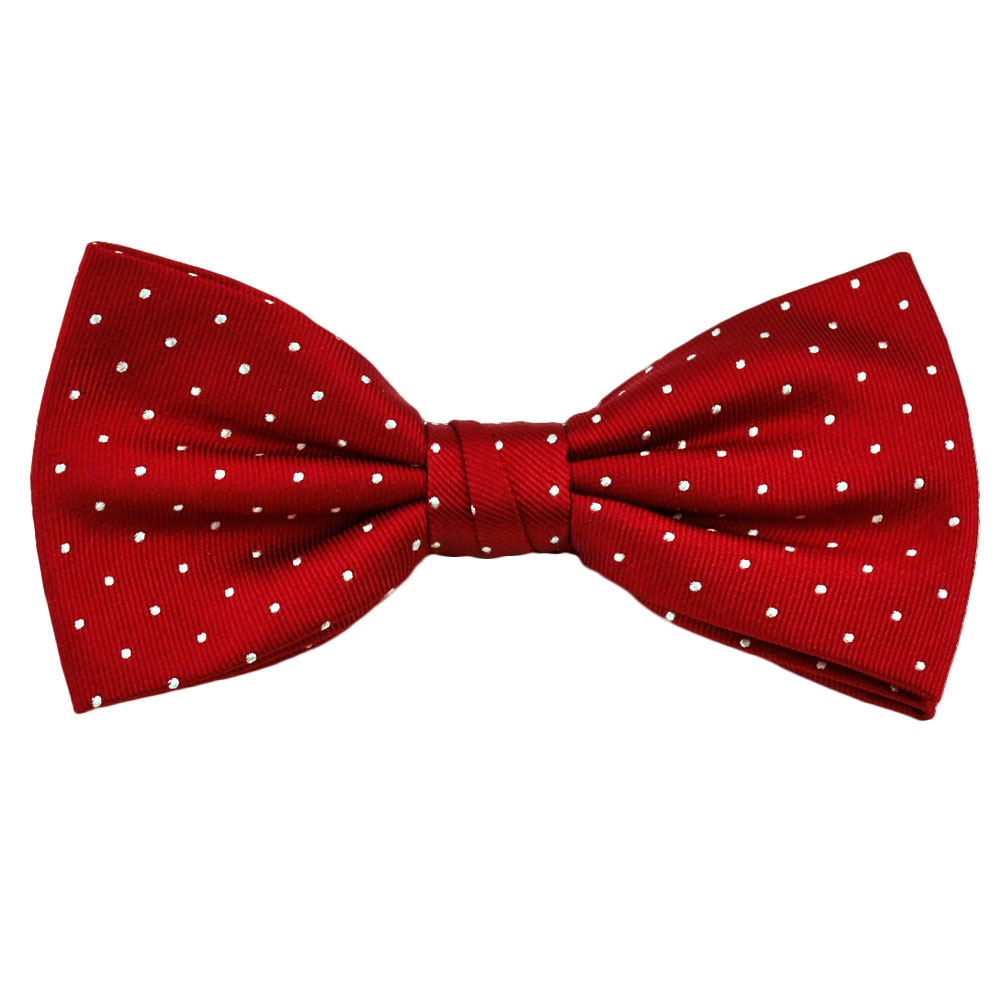 Deep Red Polka Dot Bow Tie free image download