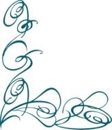 Blue Swirl Border Clip Art N2