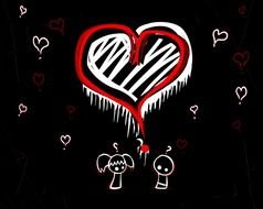 Emo Hearts drawing