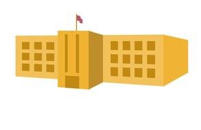 School Building as a graphic illustration