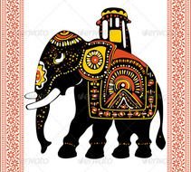 Indian Elephant Clip Art N3
