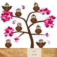 Valentine Love Birds Clip Art N3