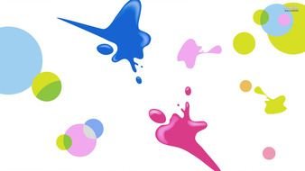 Colorful Paint Splashes drawing