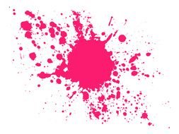 pink paint splashes on white paper