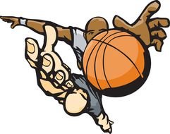 Basketball man drawing