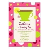Tea Party Birthday Invitations