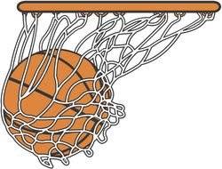 Basketball Going Through Net N2