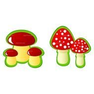 cartoon mushrooms