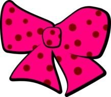 Polka Dot Bow Clip Art