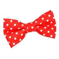 red bow tie with polka dot