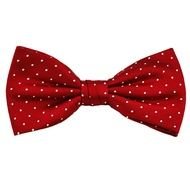 deep Red Polka Dot Bow Tie