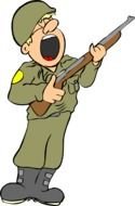 Cartoon Soldier with rifle