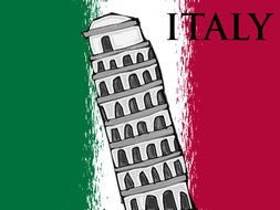 Italian Flag pisa drawing