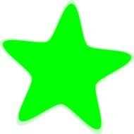 Green Star Clip Art N9