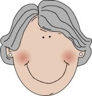 Cartoon Woman With Grey Hair