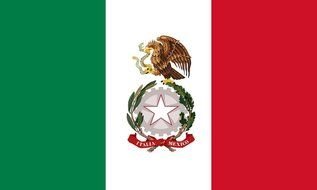 Old Mexican Flag as picture for clipart