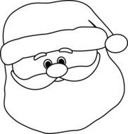 Black And White Santa Clip Art N6