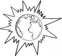 Earth Coloring Page drawing