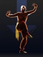 Avatar Aang on a dark background