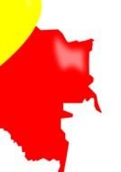 red Map of Colombia