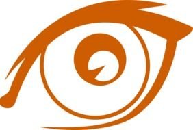 painted orange eye