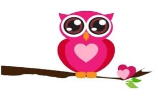 Owls With Hearts drawing