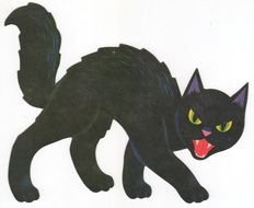 sad Black Cat drawing