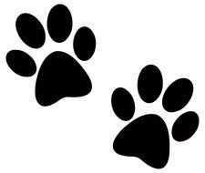 black Paw Print drawing