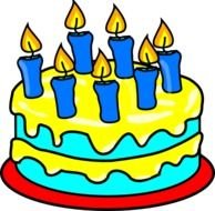 Birthday Cake With Candles Clip Art N11