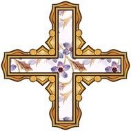 Cross Prints From Set A05 Purple Wood Roses Free Crafty Clipart