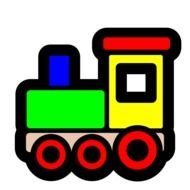 isolated cartoon train