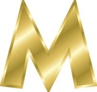 golden letter M